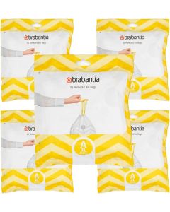 Brabantia PerfectFit Bin Liners Size A, 3L, 200 Bags, White