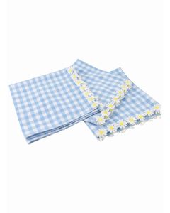 Daisy Edge Gingham Napkins