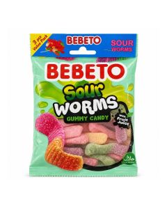 SOUR WORMS 3X80G PAK