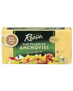 Reese Flat Fillets of Anchovies in Olive Oil 2oz Pack of 10