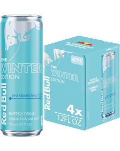 Red Bull Winter Edition Energy Drink - Iced Vanilla Berry, 12 fl oz Can, 4 Pack