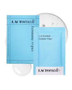LACTOMEDI Feminine Wipes Unscented Individually Wrapped pHBalanced Feminine Wipes Flushable Wipes for Sensitive Skin 1Box x 15pcs