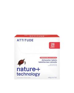 ATTITUDE Dishwasher Pods PlantBased Vegan PhosphateFree Detergent Tablets Naturally Derived Unscented 26 Count