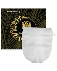 Koa Kava Traditional Kava Strainer FoodGrade Nylon Bag for Root Powder 100 Micron Mesh With Drawstring Strong Reusable 10 x 12 Inch