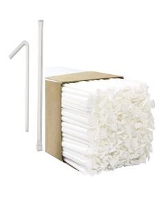 Perfect Stix Flexible Wrapped Jumbo Clear Straws. 800 Individually Wrapped 7.75-Inch-Long Plastic Drinking Straws.