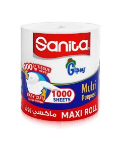 Sanita Club Gipsy Maxi Roll 1000 Sheets - Multi Purpose Tissue