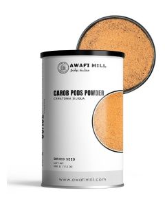 AWAFI MILL Carob Pod Powder 500g (17.6 Oz) - Kharrub Ceratonia siliqua Natural Sweet Powder for Drinks & Baking