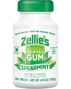 Zellie's Spearmint Dental Gum - 100 Pieces