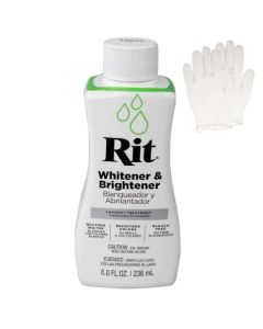 Rit Dye Liquid Fabric Dye for Crafting Clothing and Dcor 8 oz Bottle Whitener Brightener Gloves Included