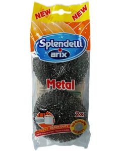 Arix Splendelli Metal Stainless Steel Scourer 2pcs: Your Heavy-Duty Cleaning Companion