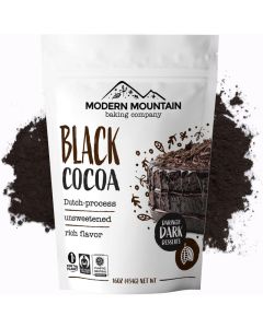 Modern Mountain Black Cocoa Powder - Unsweetened Dutch-Processed Cocoa for Rich Chocolate Flavor - 1 lb