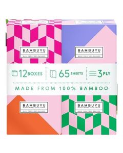Bamboo 3 Ply Facial Tissues Cubes 65 Sheets