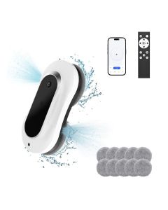 Window Cleaning Robot with Dual Water Spray, 3000 Pa Suction Power, Edge Detection, APP & Remote Control, Automatic Glass Cleaner for Windows, Tiles & Glass Doors