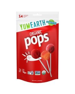 YumEarth Organic Pops Variety Pack 14 Fruit Flavored Favorites Lollipops Allergy Friendly Gluten Free NonGMO Vegan No Artificial Dyes