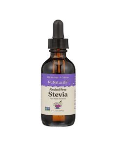 NuNaturals Liquid Stevia SugarFree Sweetener PlantBased Sugar Substitute Zero Calorie Unflavored AlcoholFree 2 oz