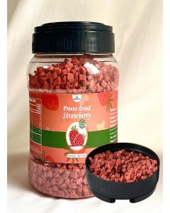 Premium Freeze Dried Strawberries Pieces 17.6 Oz/500g, Crispy Diced Strawberries Dried, 100% Natural & No Additives, No Sugar (17.6 oz)