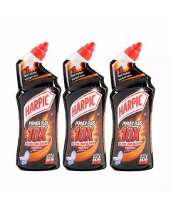 Harpic Power Plus Original Toilet Cleaner 10X Better Than Bleach- 3X170ml