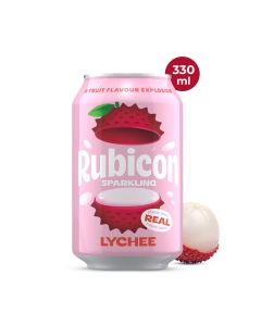 Sparkling Lychee Drink - 330ml / Exotic Fizzy Lychee Drink / Made with Real Fruit Juice / Reduced Sugar / Vegan & Vegetarian Friendly / Handpicked Lychees / Made in UK