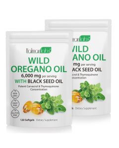 2 Pack Oregano Oil Supplement, Oil of Oregano Softgels