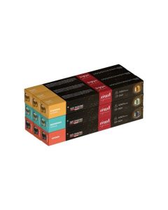 Nespresso Compatible Capsules (3 Flavors: Intenso, Indonesian Toraja, Ethiopian Sidamo), Pack of 9 (90 Capsules) 468gm