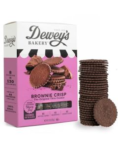 Deweys Bakery Brownie Crisp Moravian Cookie Thins Bakery Fresh with Real Simple Ingredients Low Calorie Snack No Artificial Flavors Synthetic Colors or Preservatives 9oz Pack of 1