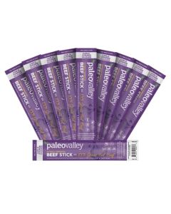 Paleovalley 100 Grass Fed Garlic Summer Sausage Beef Sticks Delicious Gluten Free Beef Snack High Protein Keto Friendly