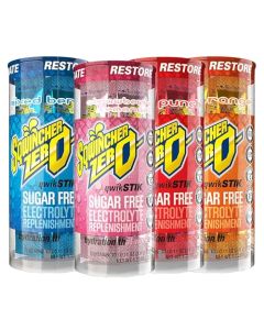 Sqwincher Zero Qwik Stik 4 Flavor Variety Pack Sugar Free Low Calorie Low Sodium Electrolyte Powder Hydration Drink Mix 11 oz Packet Pack of 200