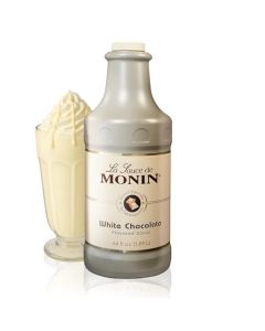 Monin Gourmet White Chocolate Sauce Creamy and Buttery Great for Desserts Coffee and Snacks GlutenFree NonGMO 64 Ounce