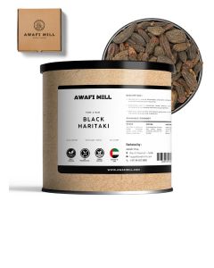 AWAFI MILL Black Haritaki (Kali Harad / Terminalia chebula) / Dried Whole Fruits for Herbal Tea/Decoction, Grinding to Powder - 100 g / 3.5 Oz