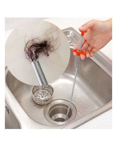 Kitchen Sink Drain Snake Clog Remover Cleaning Tools 23.6 Inch Spring Pipes Household Drain Cleaning Tools