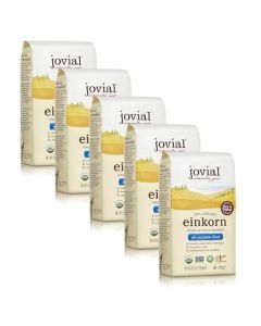 Jovial Organic Einkorn Unbleached All Purpose Flour Bread Baking Flour for Sourdough High Protein NonGMO Organic Pizza Pasta European Italian Glyphosate Free 32 Oz 5 Pack