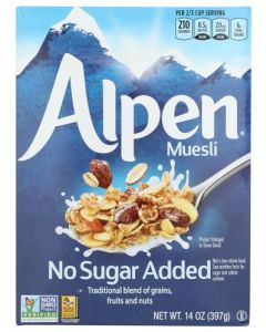Alpen Muesli Cereal No Sugar Added 3 Pack of 14 Ounce Boxes