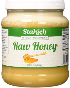 Stakich Raw Honey - Pure, Unprocessed, Unheated, Kosher - 40 Ounce