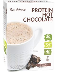 BariWise Protein Hot Chocolate - Low Sugar, Low Carb, Keto Friendly & Gluten Free (7 Packets)