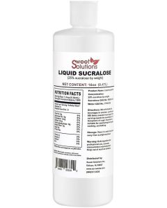 EZ-Sweetz Concentrated Liquid Sucralose Sweetener - 25% Sugar Alternative, 16 oz, Zero Calories, No Carbs