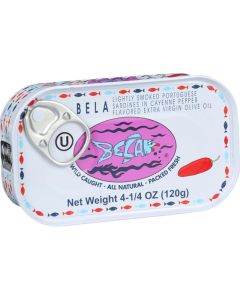 Bela-Olhao Sardines in Cayenne Pepper Sauce - 4.25 Oz - Case of 12