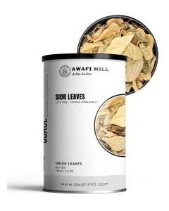 AWAFI MILL Sidr Leaves (Ziziphus spina-christi) / Dried Leaves for Herbal Tea, Infusions / Clean Green, Mildly Sweet Aroma - 100 g / 3.5 Oz