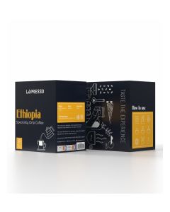 Ethiopia Speciality Drip Coffee Bags, Floral and Dark Berry Notes, Pack of 8 Single-Serve Pour Over Sachets