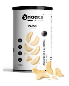 SNAACS Freeze-Dried Peach Slices / No Added Sugar / Juicy Sweet & Crunchy Fruit Snack (1 oz / 28 g)