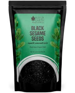 Bliss of Earth Black Sesame Seeds 600g / Premium Unhulled Til Seeds / Calcium Rich Natural Superfood / Perfect for Baking Desserts Sushi Cooking & Toppings / Pure Raw Clean Seeds
