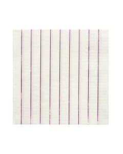 Metallic Pink Striped Large Napkins