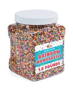 Rainbow Nonpareil Sprinkles 18 Pounds NonPareil Sprinkles for Ice Cream Bulk Rainbow Sprinkles For Cookies Cupcakes Cake Decorating Mini Round Birthday Sprinkles