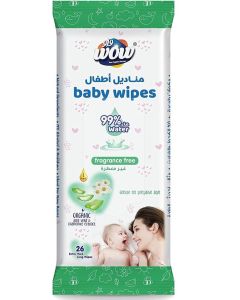 Baby Wipes Fragrance Free 26 Sheets
