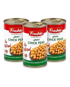 Chick Peas Pack of 3 (400g x 3) / Total 1200g / Garbanzo Beans in Water / Protein Rich / Ready-to-Eat for Hummus, Salads & Curries / Vegan & Gluten-Free