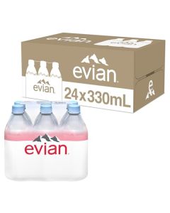 Evian Natural Spring Water 330 ML 1115 fl oz bottles 24 pack