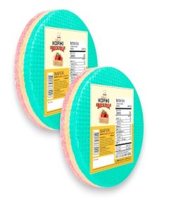 Veselka Wafer Sheets Pack of Nine Round Tort Wafers Green White Pink 3.2oz (90g) (Pack of 2)