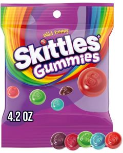 SKITTLES Gummies Wild Berry Fruit Chewy Candy - 4.2 Oz Bags (Pack of 12)