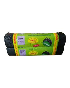 Eco Care Black Garbage Bag Roll, 10S, 67 Gallon - 105 X 125 X 2