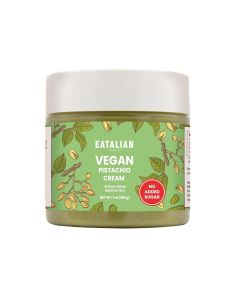EATALIAN by AMZ BETTER Vegan Pistachio Cream Sugar Free, 7 oz/ 200g, Delicious sugar free vegan spread, ideal on bread, perfect with ice cream, Excellent for Dubai Chocolate, Made in Italy