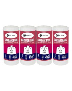 Kovar Biodegradable & Antibacterial Garbage Bags -5 Gallon, 46X52Cm, 4-Pack Roll Set